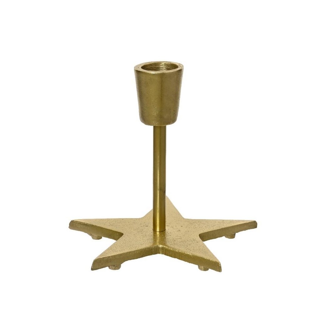 PORTACANDELE ALLUMINIO BASE STELLA ORO H.11